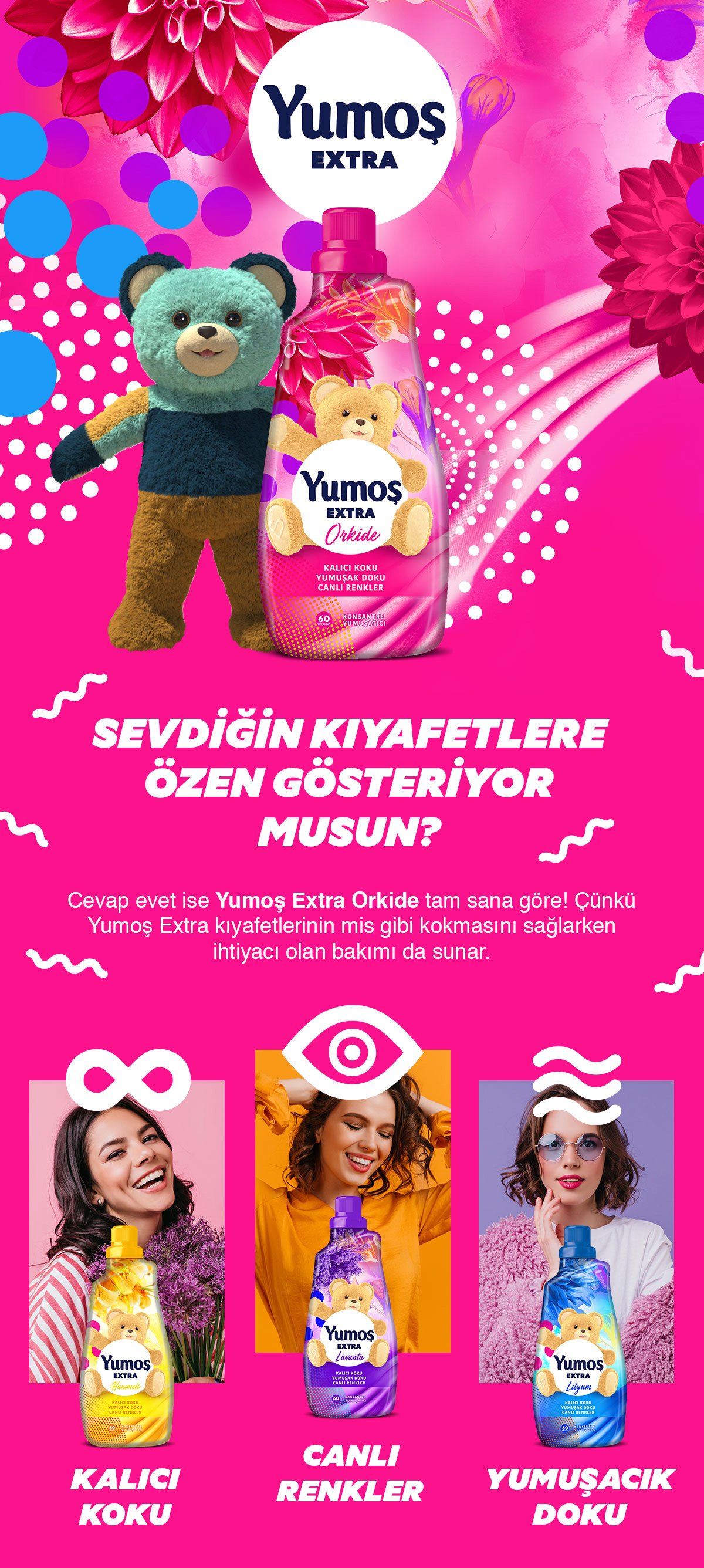 Yumoş Extra Konsantre Yumuşatıcı Çeşitleri